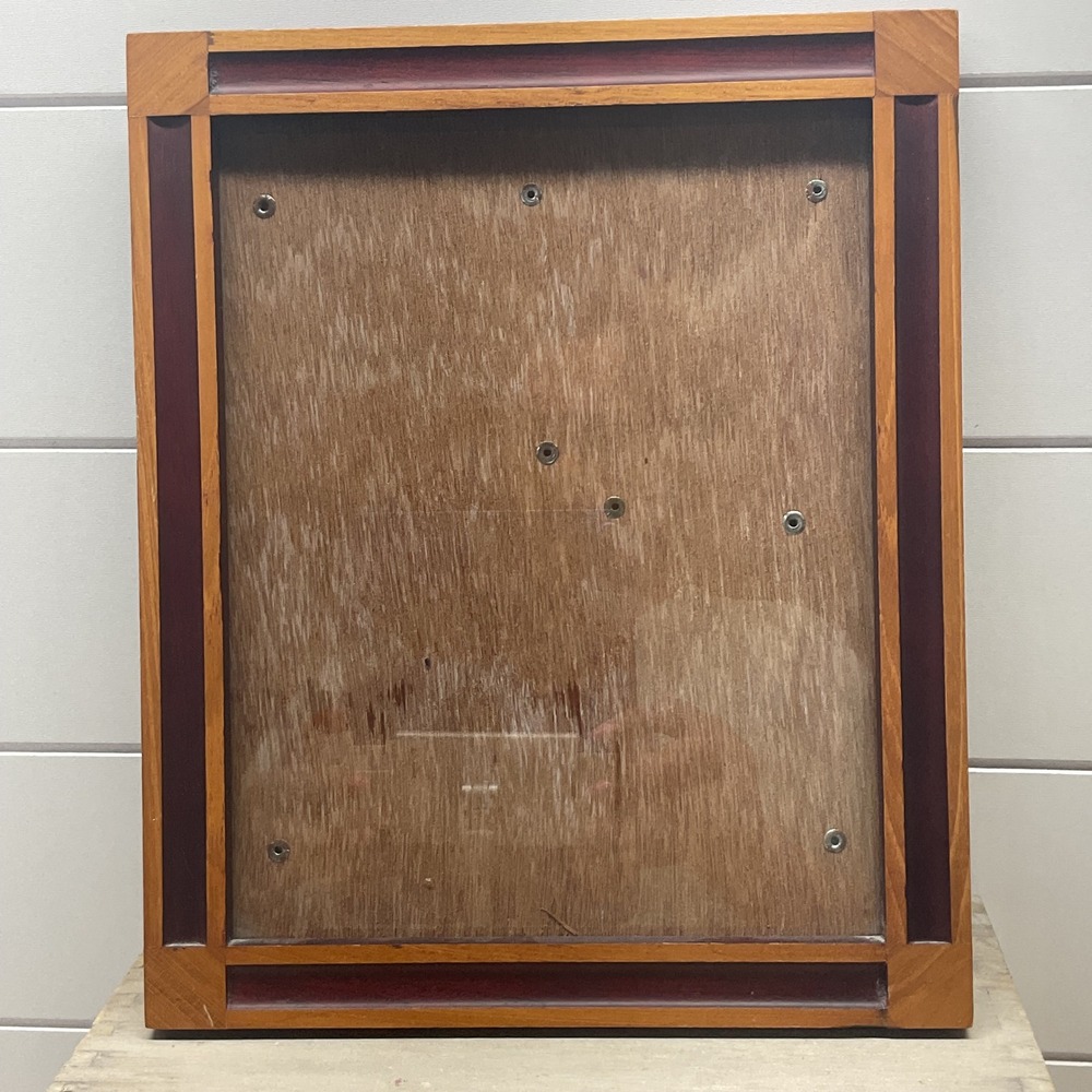 Two Tone Wood Picture Frame 8x10 Natural Oak Mahogany Finish Wall Tabletop